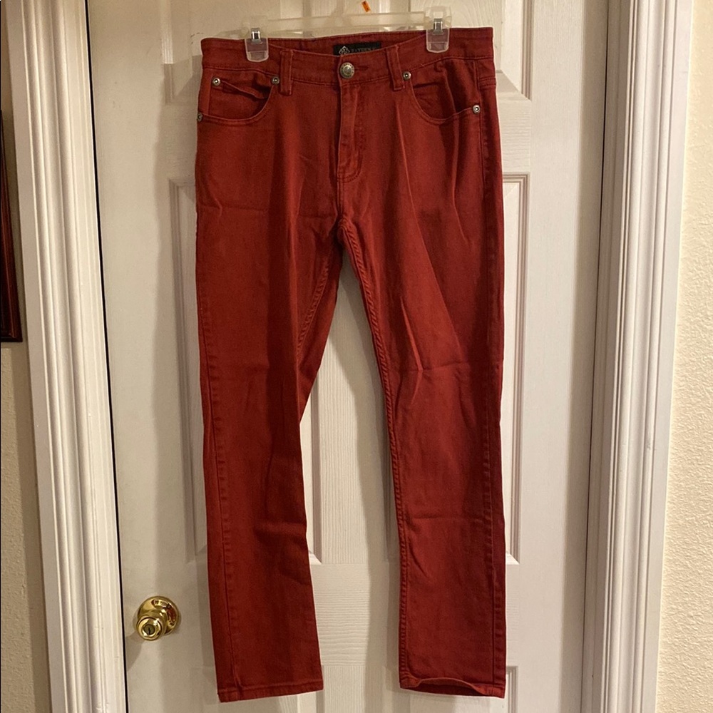 Kayden K Brick Red Men's Jeans 33x32